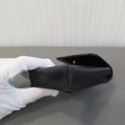 CHANEL Caviar Leather Mini Card Holder Pouch Black (Pre-Owned)