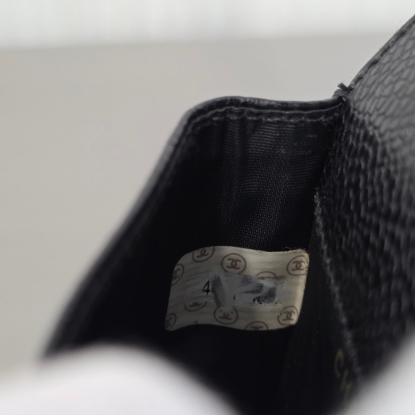 CHANEL Caviar Leather Mini Card Holder Pouch Black (Pre-Owned)