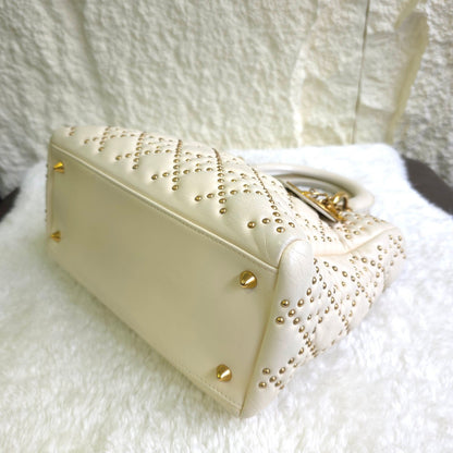 Christian Dior Lady Dior Studded Cannage Leather Bag (Pre-Owned)