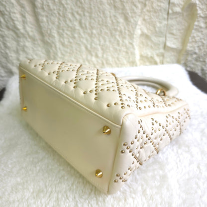 Christian Dior Lady Dior Studded Cannage Leather Bag (Pre-Owned)