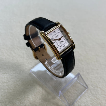 Coach Rectangular Leather Strap Watch (Pre-Owned)