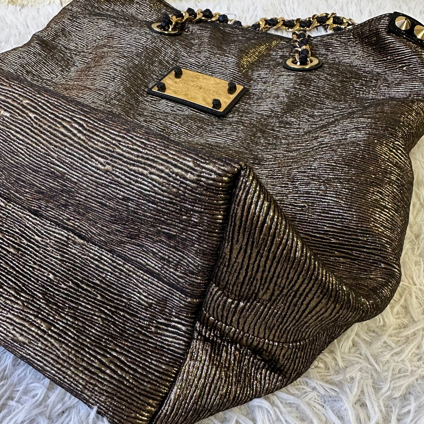 Louis Vuitton Limited Edition Shimmer Metallic Chain Tote Bag (Pre-Owned)