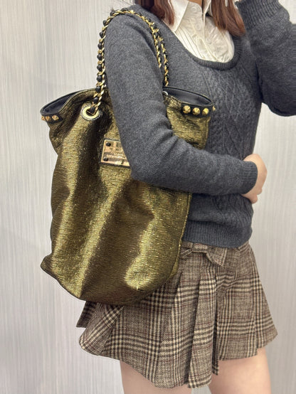 Louis Vuitton Limited Edition Shimmer Metallic Chain Tote Bag (Pre-Owned)