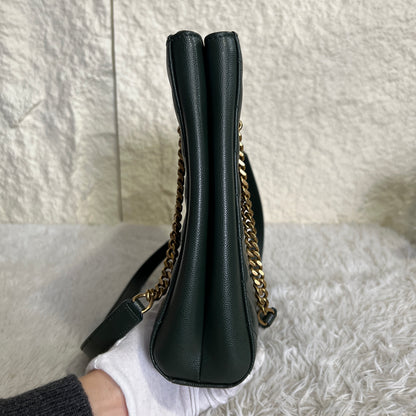 Saint Laurent Chevron 皮革链条手提包（二手） 