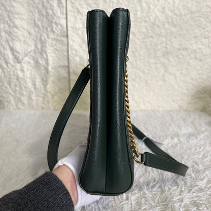 Saint Laurent Chevron 皮革链条手提包（二手） 