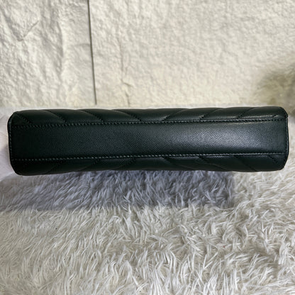 Saint Laurent Chevron 皮革链条手提包（二手） 