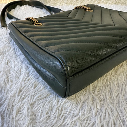 Saint Laurent Chevron 皮革链条手提包（二手） 