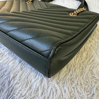 Saint Laurent Chevron 皮革链条手提包（二手） 