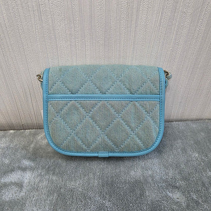 Chanel Quilted Denim Mini Flap Bag Light Blue (Pre-Owned)