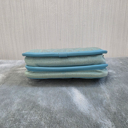 Chanel Quilted Denim Mini Flap Bag Light Blue (Pre-Owned)