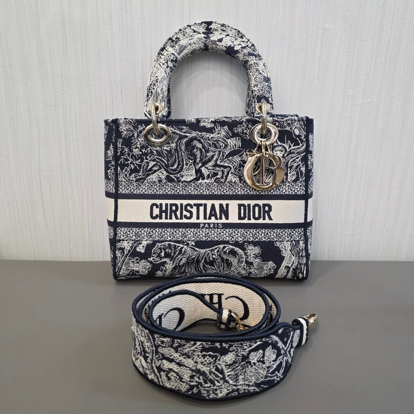 Christian Dior Lady Dior Toile de Jouy Embroidery (Pre-Owned)