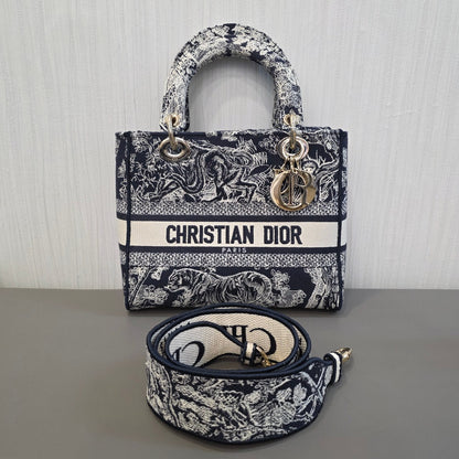 Christian Dior Lady Dior Toile de Jouy Embroidery (Pre-Owned)