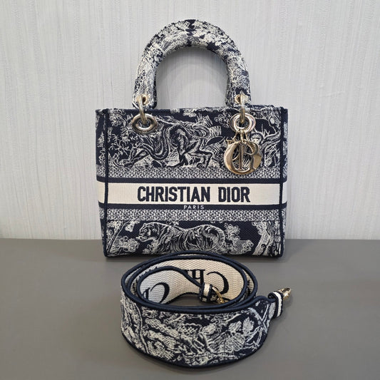 Christian Dior Lady Dior Toile de Jouy Embroidery (Pre-Owned)