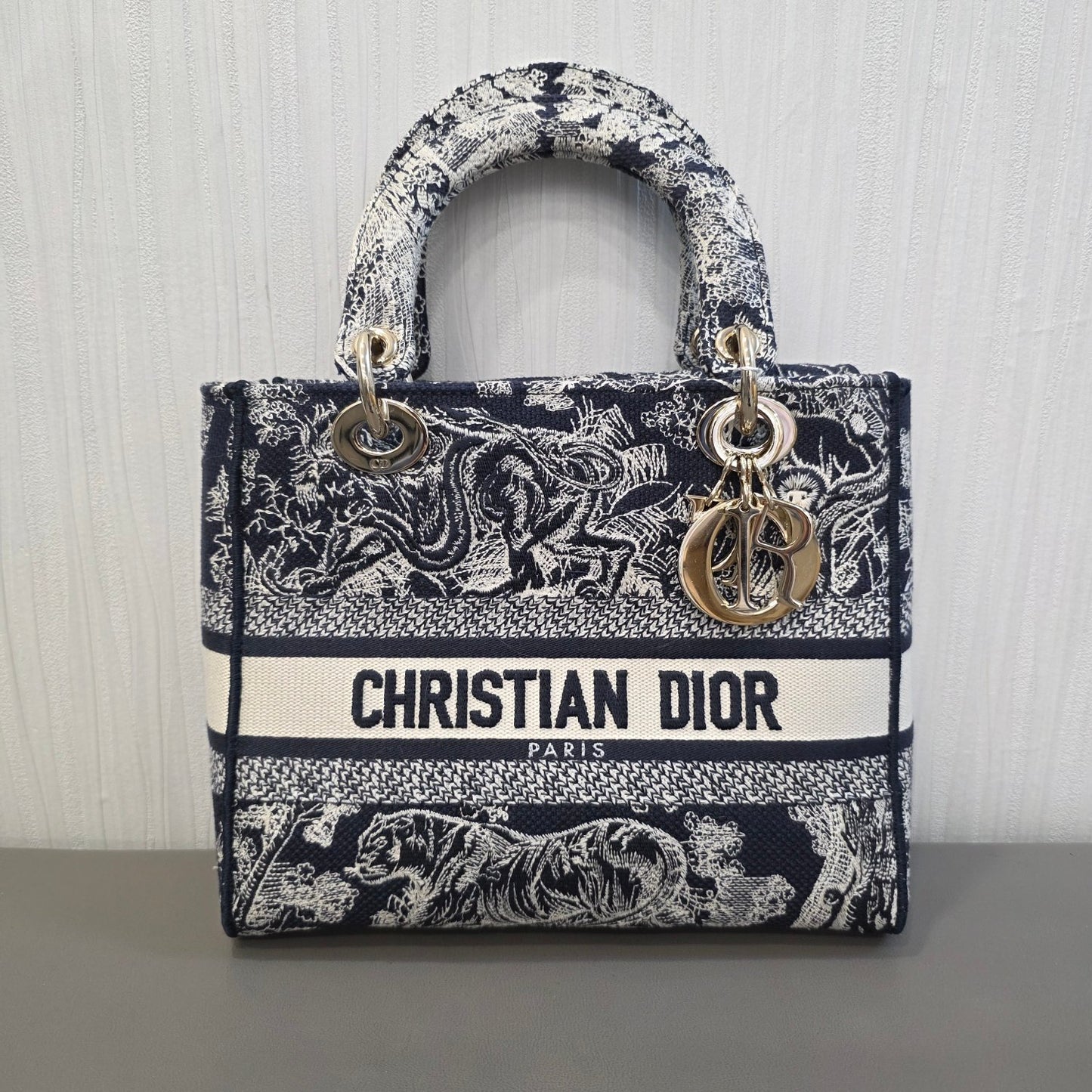 Christian Dior Lady Dior Toile de Jouy Embroidery (Pre-Owned)