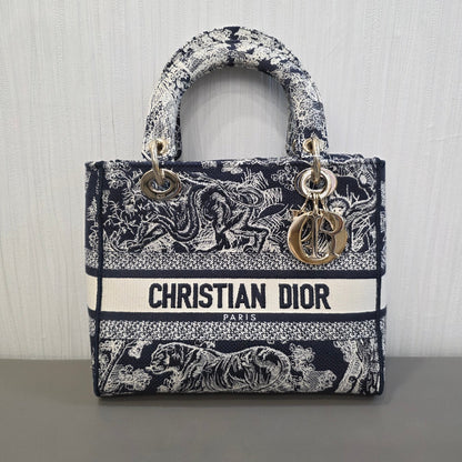 Christian Dior Lady Dior Toile de Jouy Embroidery (Pre-Owned)