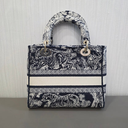 Christian Dior Lady Dior Toile de Jouy Embroidery (Pre-Owned)