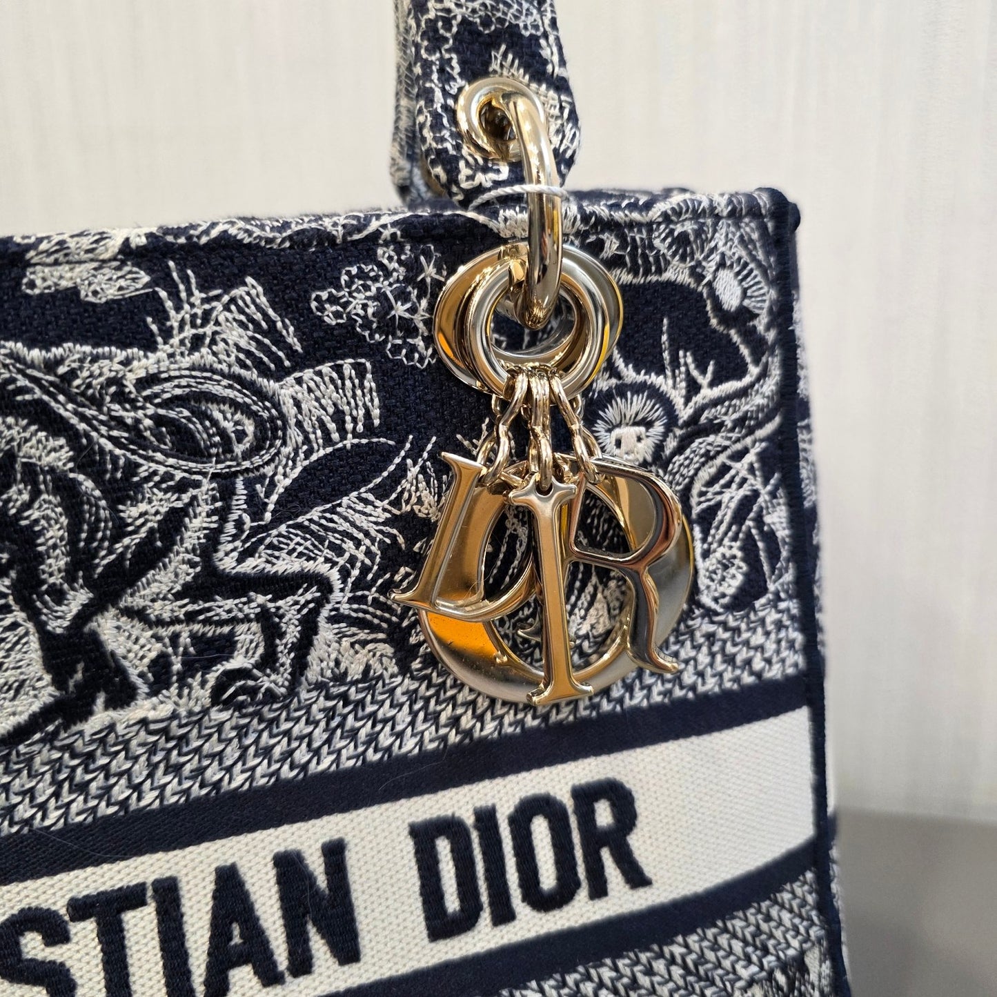 Christian Dior Lady Dior Toile de Jouy Embroidery (Pre-Owned)