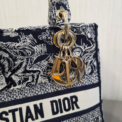 Christian Dior Lady Dior Toile de Jouy Embroidery (Pre-Owned)