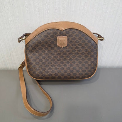 Celine Macadam Canvas Crossbody Bag Brown (Pre-Owned)