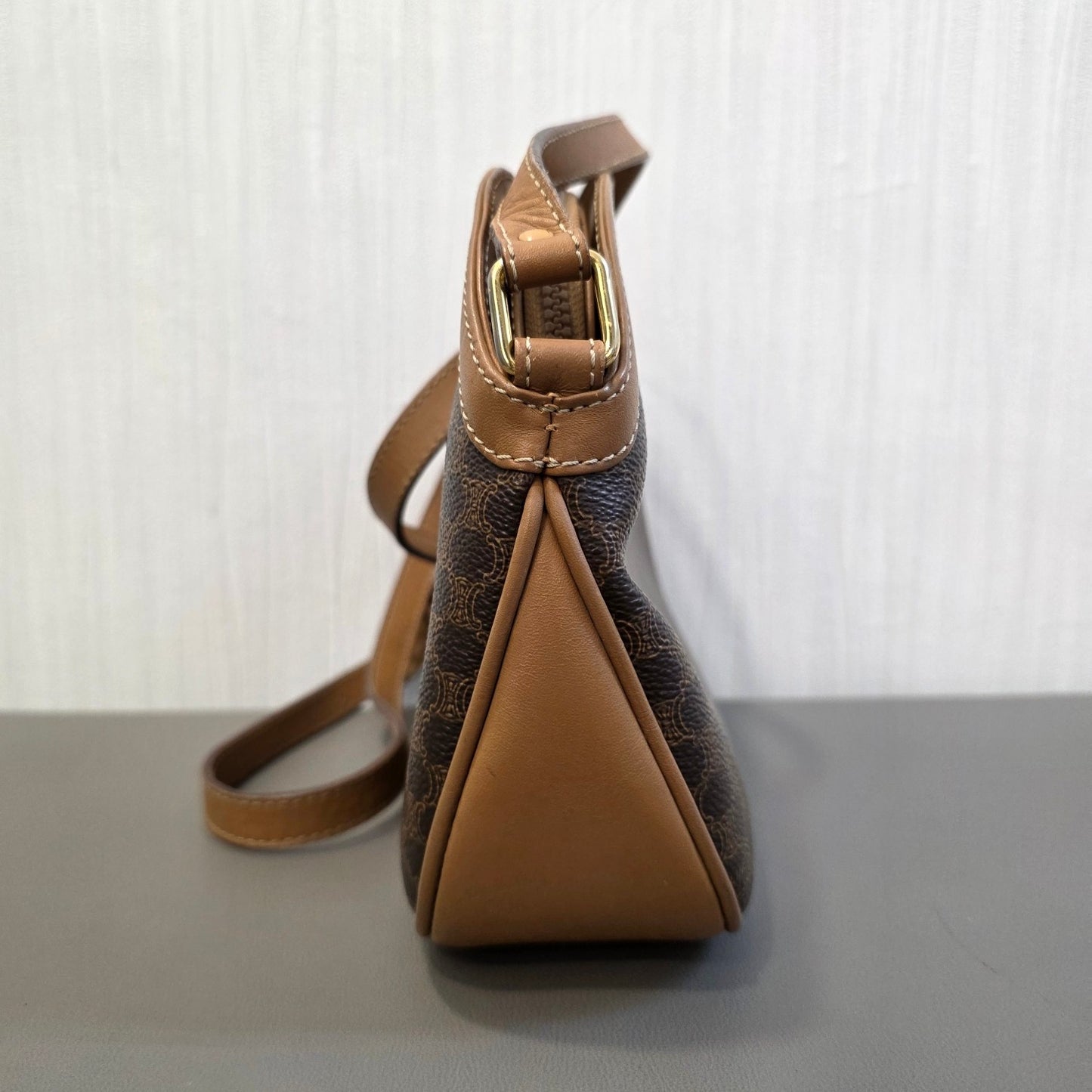 Celine Macadam Canvas Crossbody Bag Brown (Pre-Owned)
