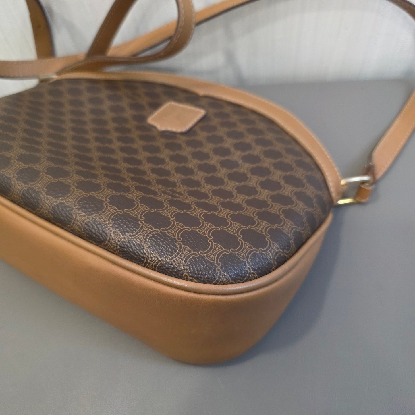 Celine Macadam Canvas Crossbody Bag Brown (Pre-Owned)