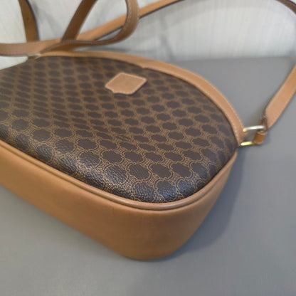 Celine Macadam Canvas Crossbody Bag Brown (Pre-Owned)