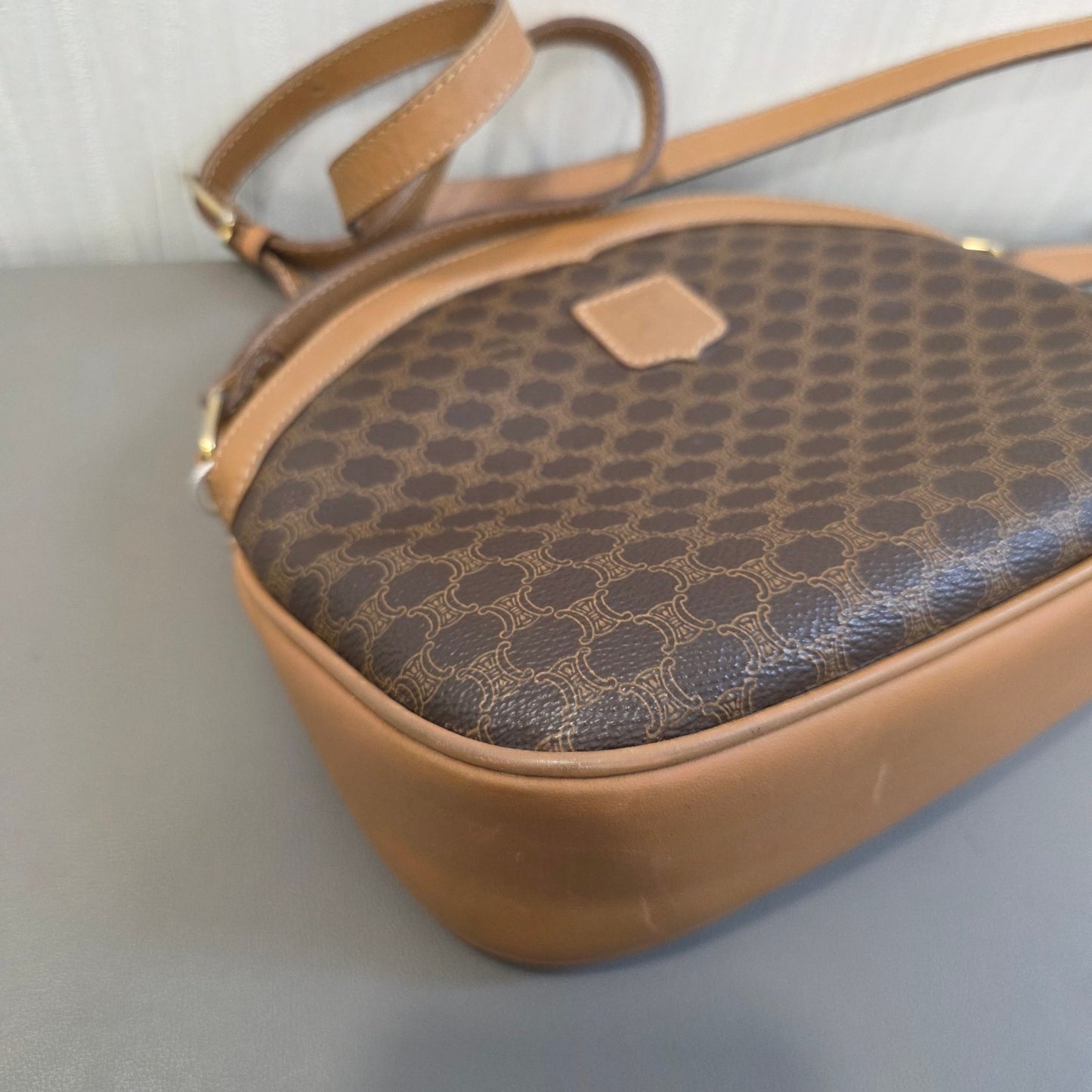 Celine Macadam Canvas Crossbody Bag Brown (Pre-Owned)