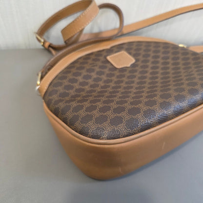 Celine Macadam Canvas Crossbody Bag Brown (Pre-Owned)