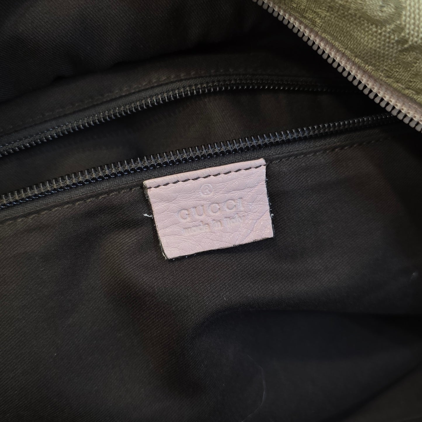 Gucci GG Canvas Boston Bag Pink Trim (Pre-Owned)