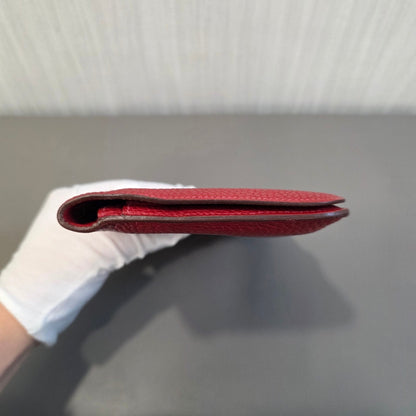 Hermès Dogon GM Wallet with Zipped Pouch Red (Pre-Owned)