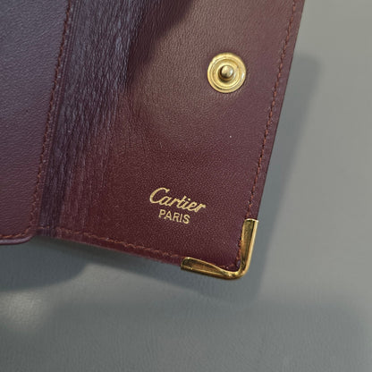 Cartier Must de Cartier Leather Key Case Bordeaux (Pre-Owned)