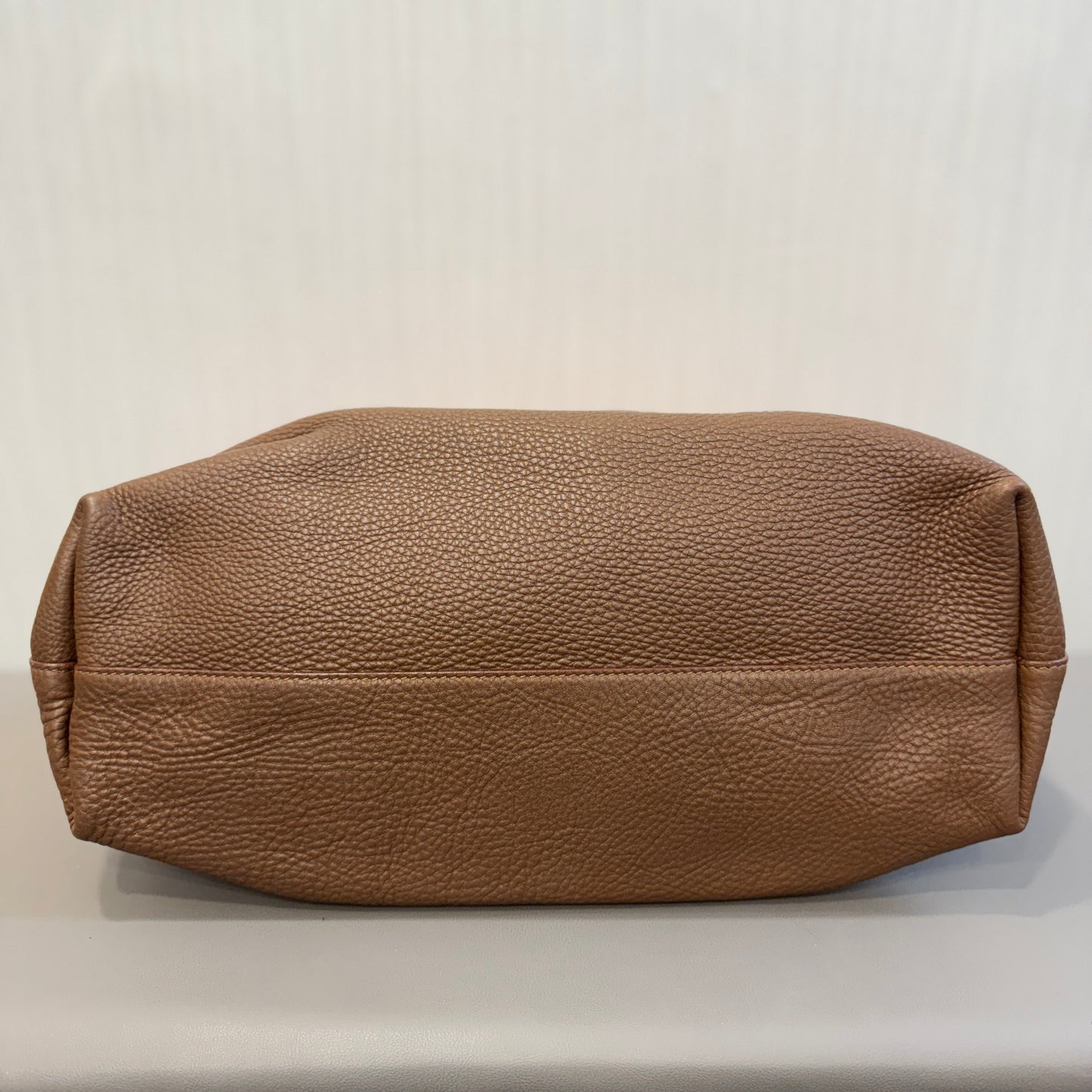 Miu Miu Two-Tone Leather Tote Bag Orange Brown (Pre-Owned)