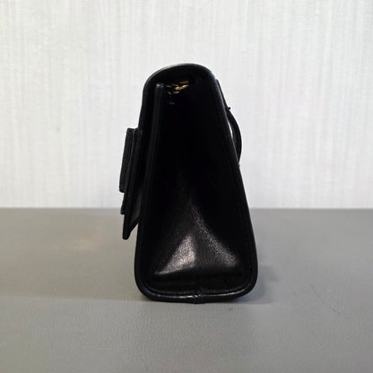 Salvatore Ferragamo Vara Bow Chain Wallet Black (Pre-Owned)