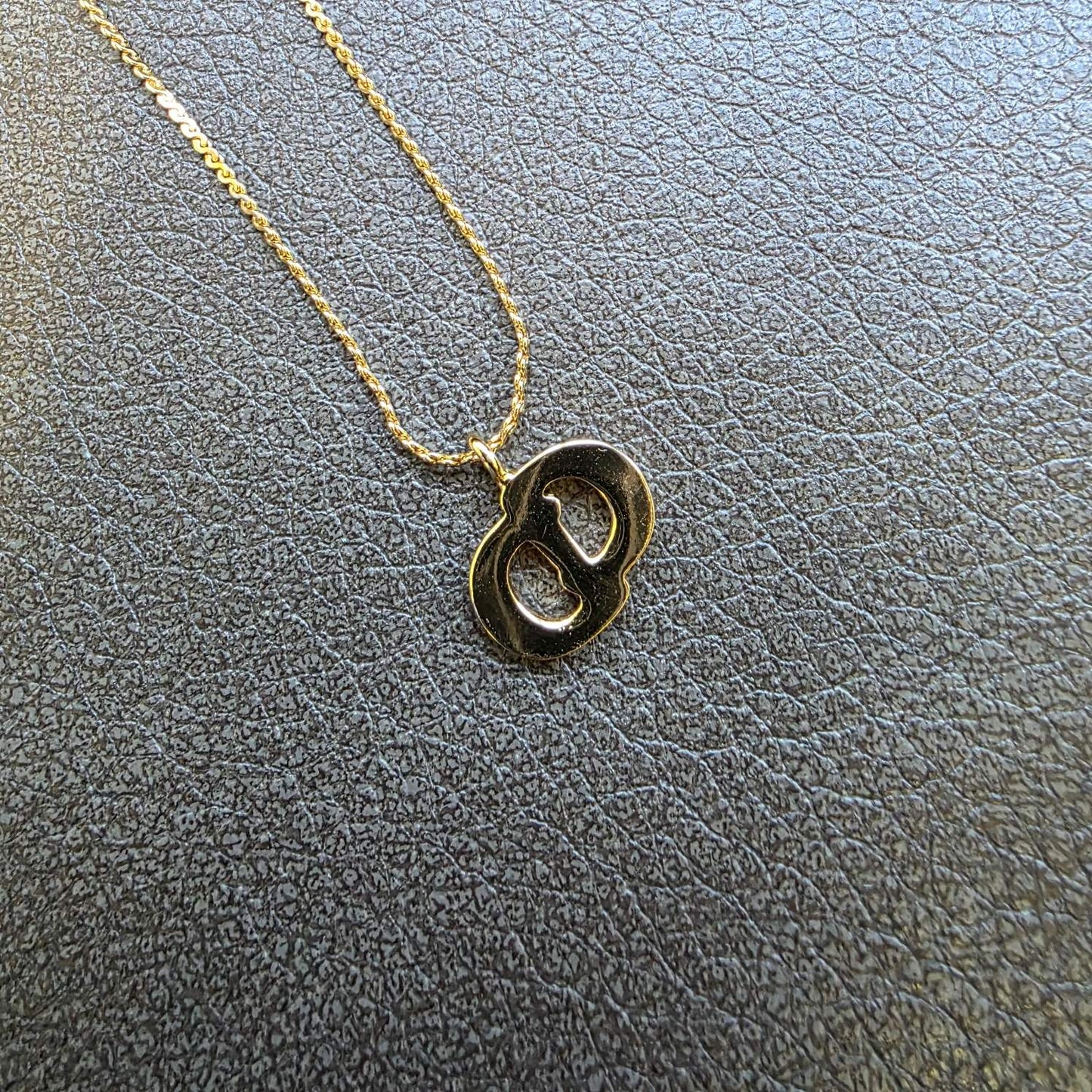 Christian Dior CD Crystal Logo Necklace Gold (Pre-Owned)