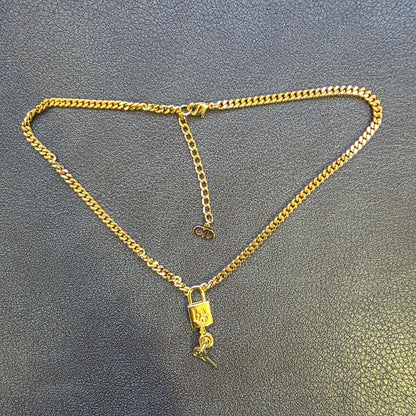 Christian Dior CD Padlock Chain Necklace Gold (Pre-Owned)