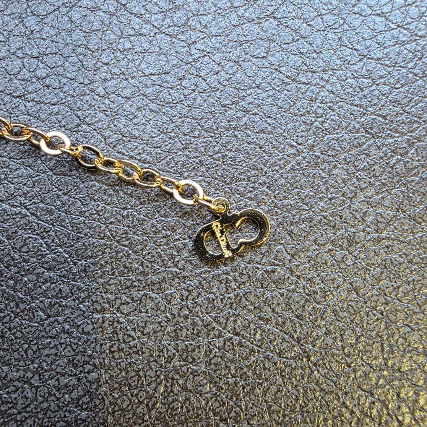 Christian Dior CD Rope Motif Pendant Necklace Gold (Pre-Owned)