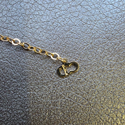 Christian Dior CD Rope Motif Pendant Necklace Gold (Pre-Owned)