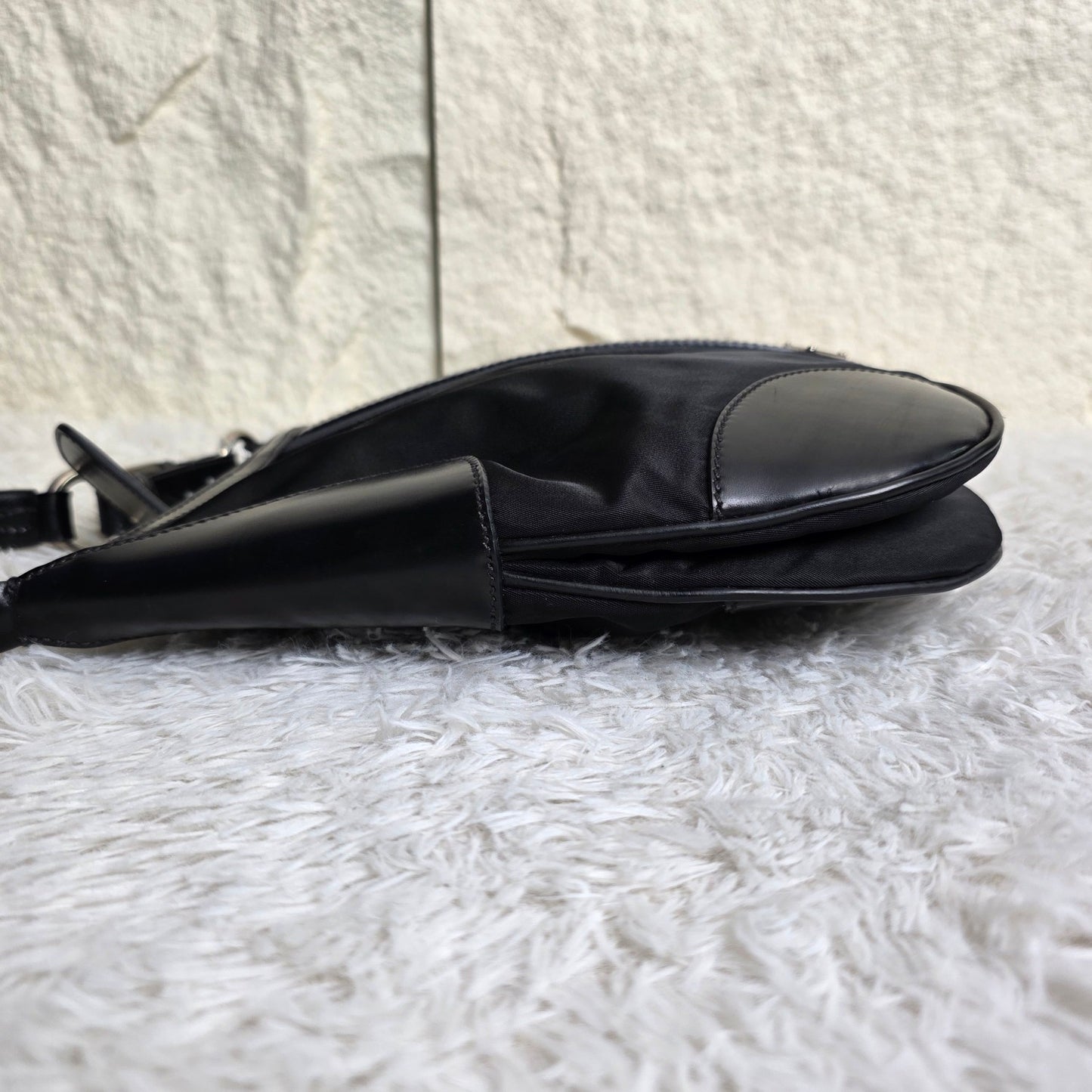 PRADA Tessuto Nylon Shoulder Bag Black (Pre-Owned)