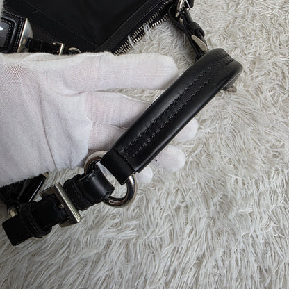 PRADA Tessuto Nylon Shoulder Bag Black (Pre-Owned)