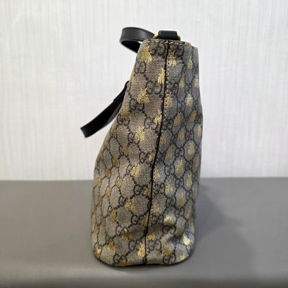 GUCCI GG Supreme Bee Print Tote Bag (Pre-Owned)