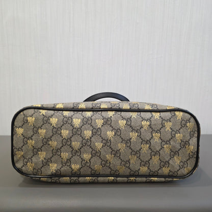 GUCCI GG Supreme Bee Print Tote Bag (Pre-Owned)