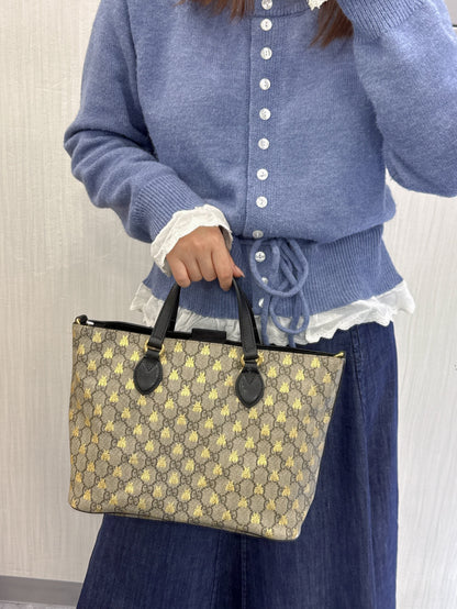 GUCCI GG Supreme Bee Print Tote Bag (Pre-Owned)