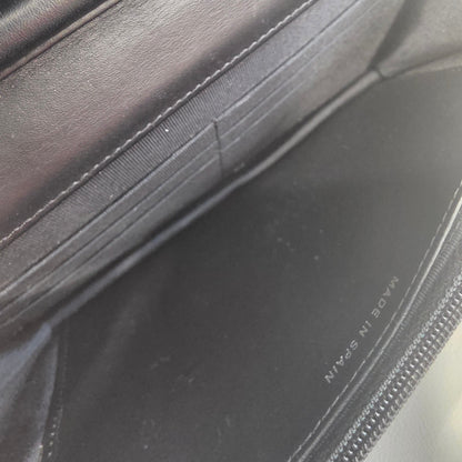CHANEL Classic Flap Patent Leather Black Silver (Pre-Owned)
