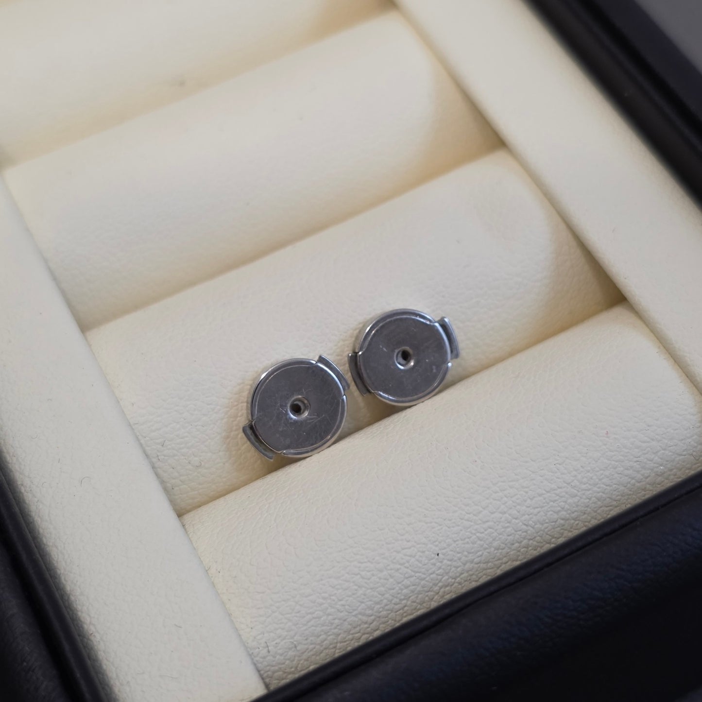 Hermès Pop H Earrings Light Blue Enamel Palladium Hardware (Pre-Owned)