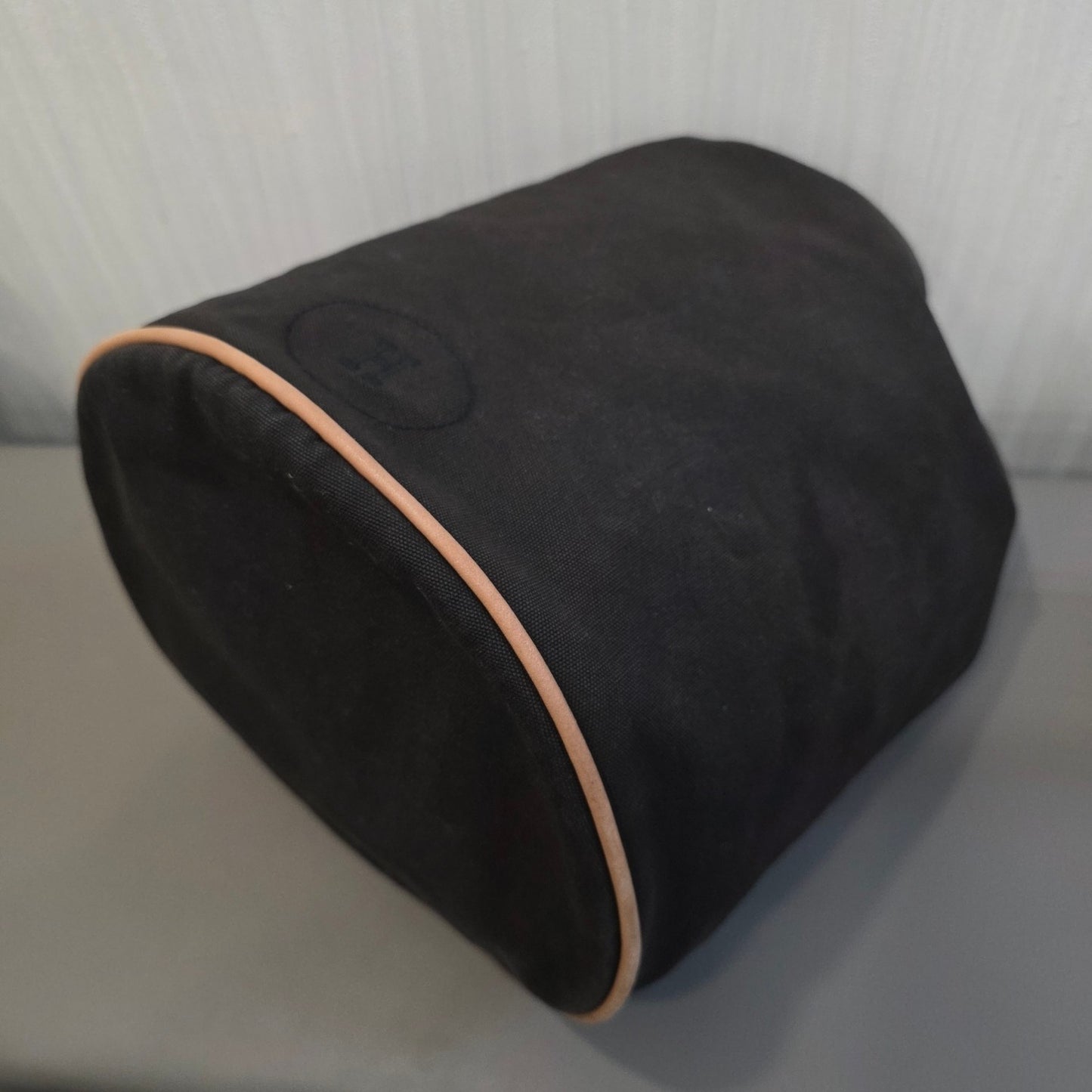 Hermès Vintage Canvas Drawstring Bucket Bag Black (Pre-Owned)