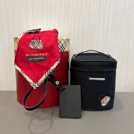 Burberry Cosmetic Bag with Scarf & Mirror (Pre-Owned)