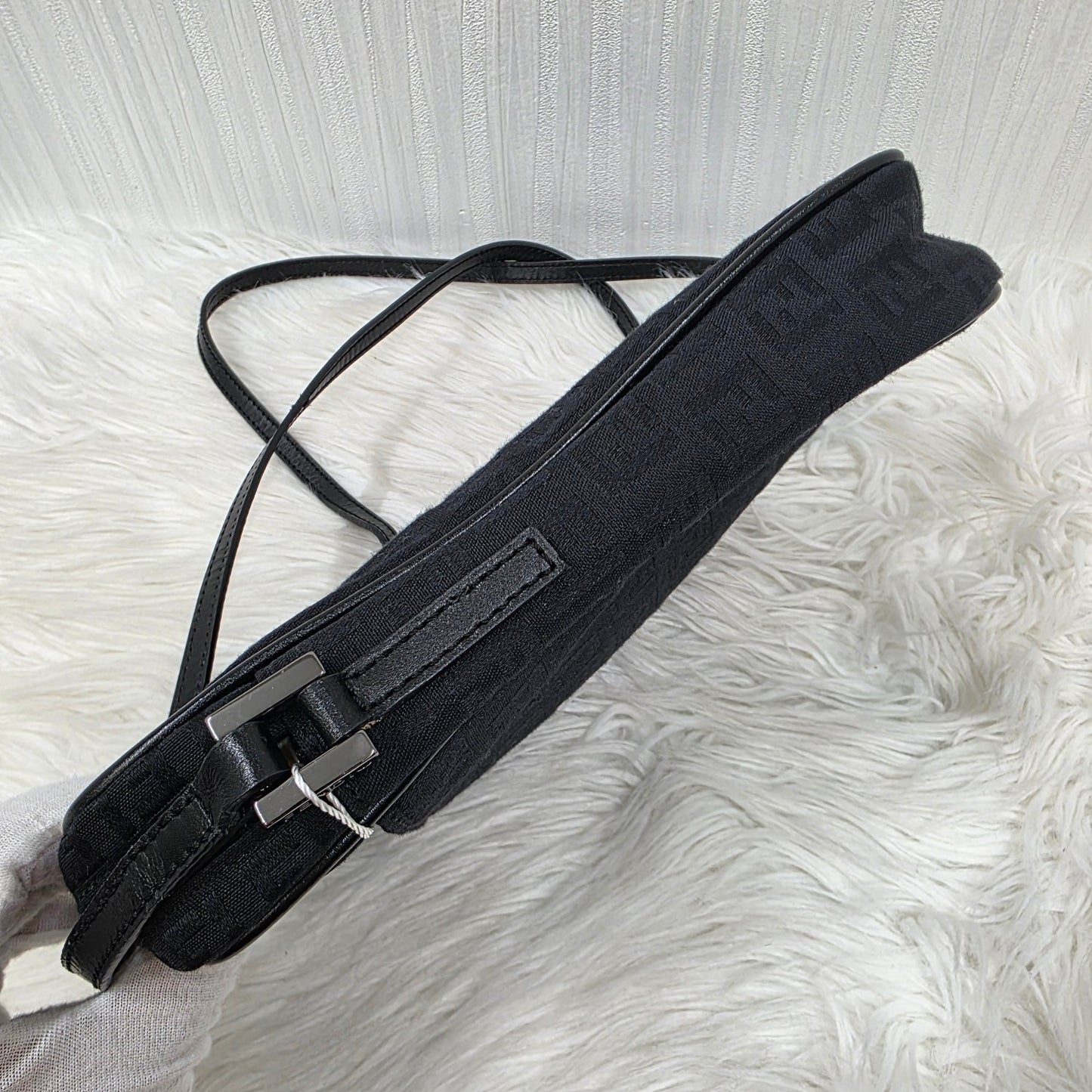 Fendi Zucca Canvas Crossbody Bag Black (Pre-Owned)