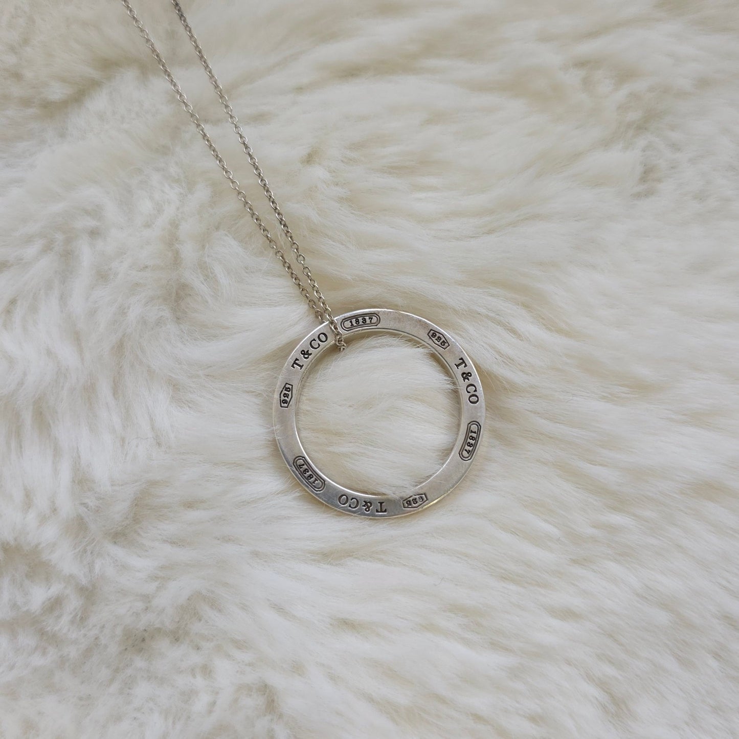 Tiffany & Co. 1837 Circle Pendant Necklace Sterling Silver (Pre-Owned)