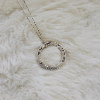 Tiffany & Co. 1837 Circle Pendant Necklace Sterling Silver (Pre-Owned)