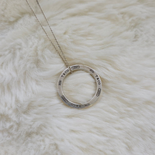 Tiffany & Co. 1837 Circle Pendant Necklace Sterling Silver (Pre-Owned)